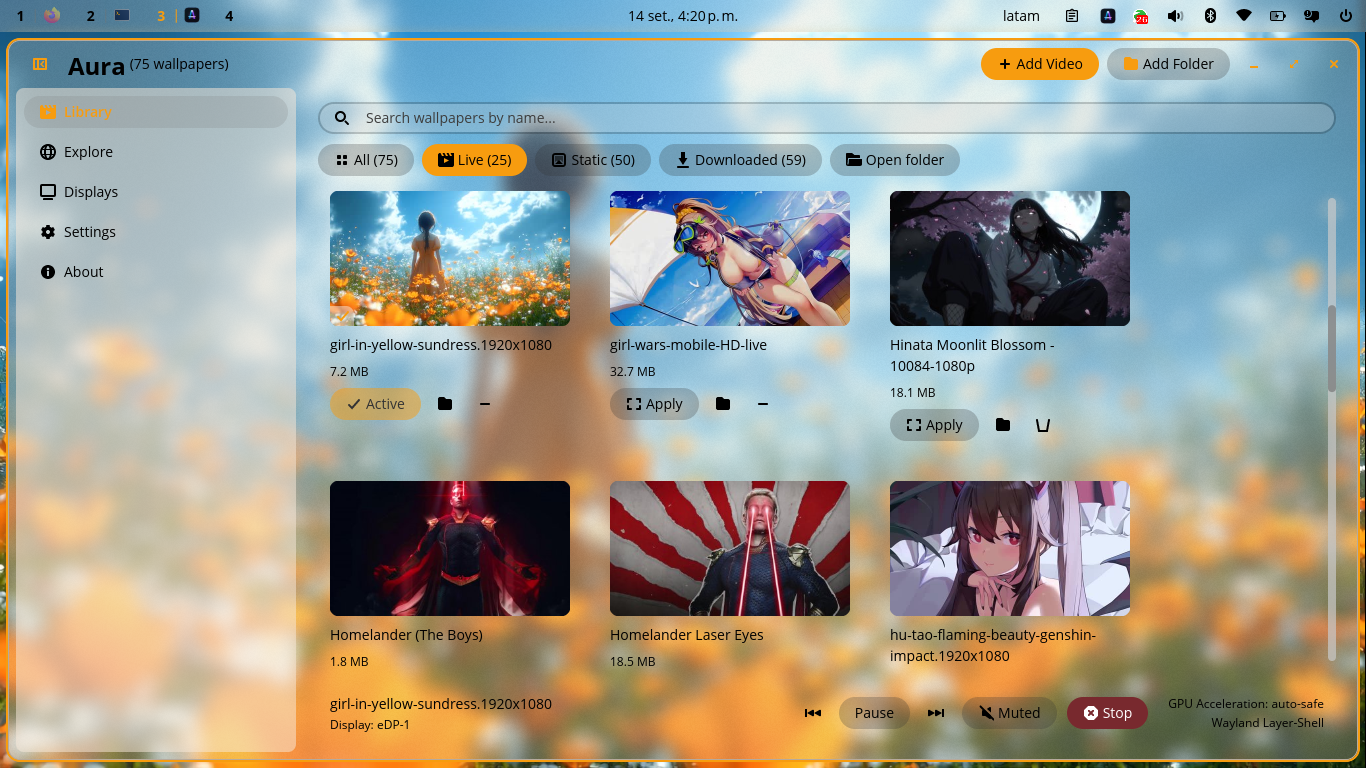 Aura Solar Amber Auto-Theming