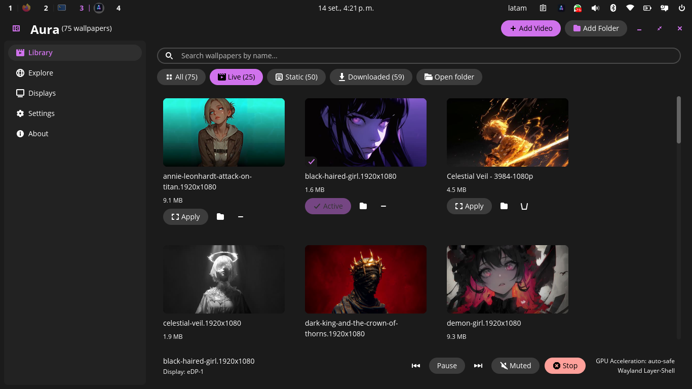 Aura Cyber Violet Auto-Theming